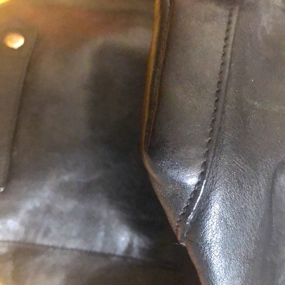 EUC - Coach Black Satchel with Pleated Detailing - Picture 7 of 9